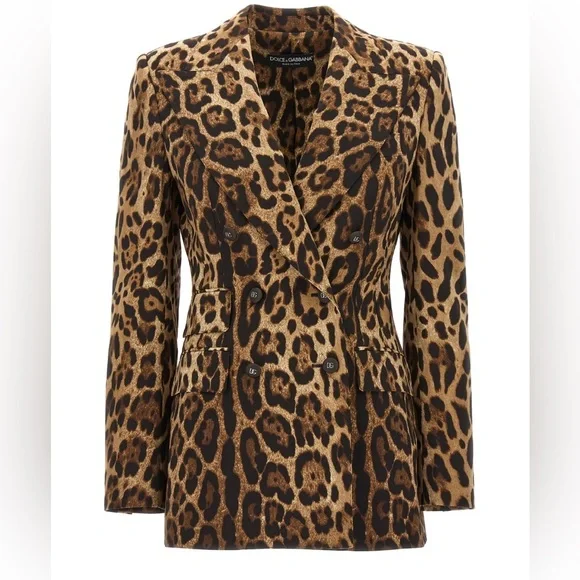 Dolce & Gabbana leopard printed doble breasted jacket size EU 48 NWT - Picture 5 of 7